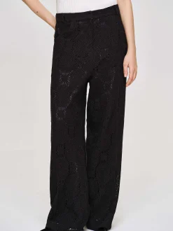 Frauen Source Unknown Kleidung<Weite Hakelhose Sevilla, Schwarz