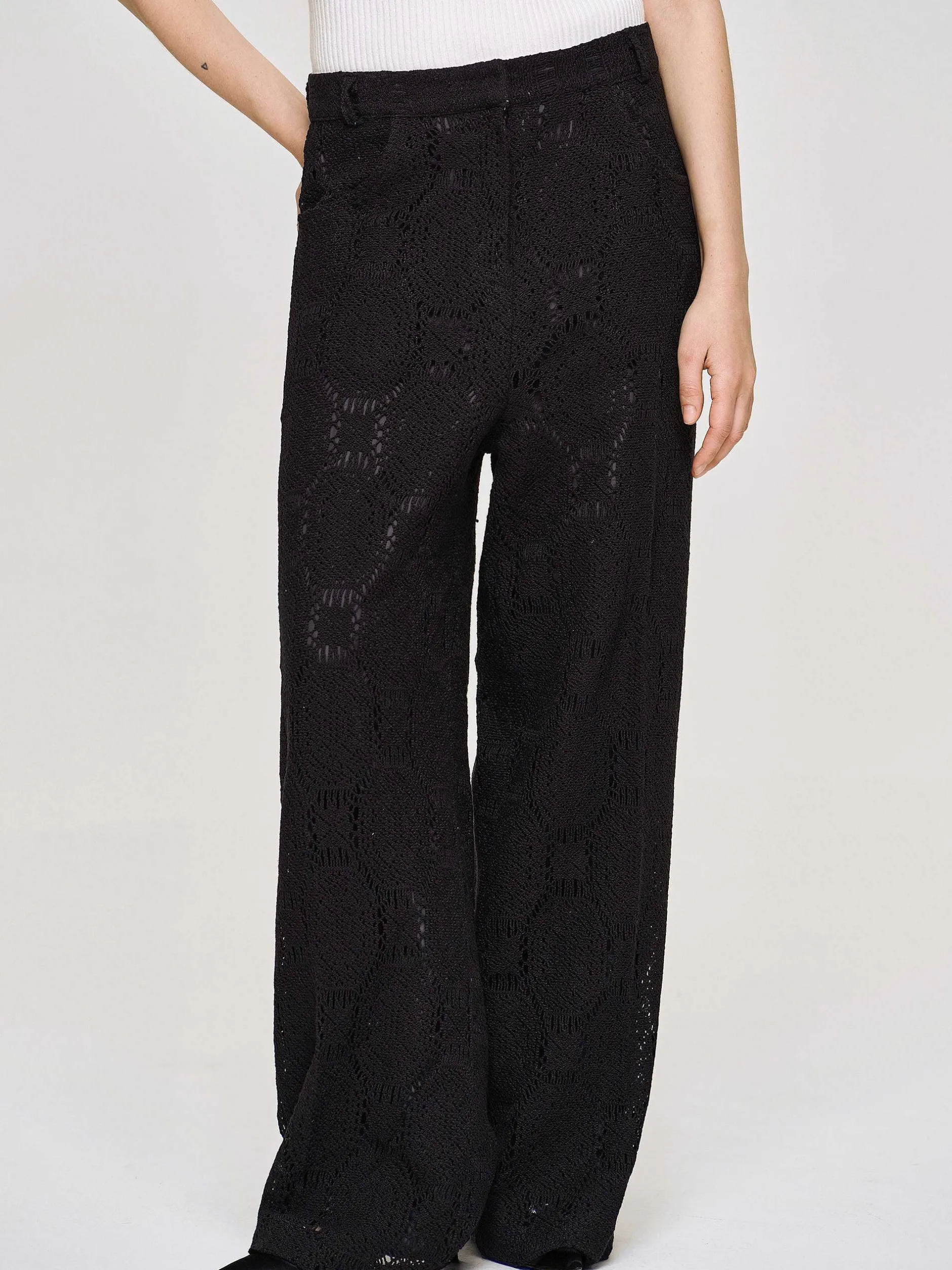 Frauen Source Unknown Unterteile<Weite Hakelhose Sevilla, Schwarz