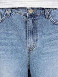 Frauen Source Unknown Denim<Weite, Verkurzte Jeans, Mittelblau