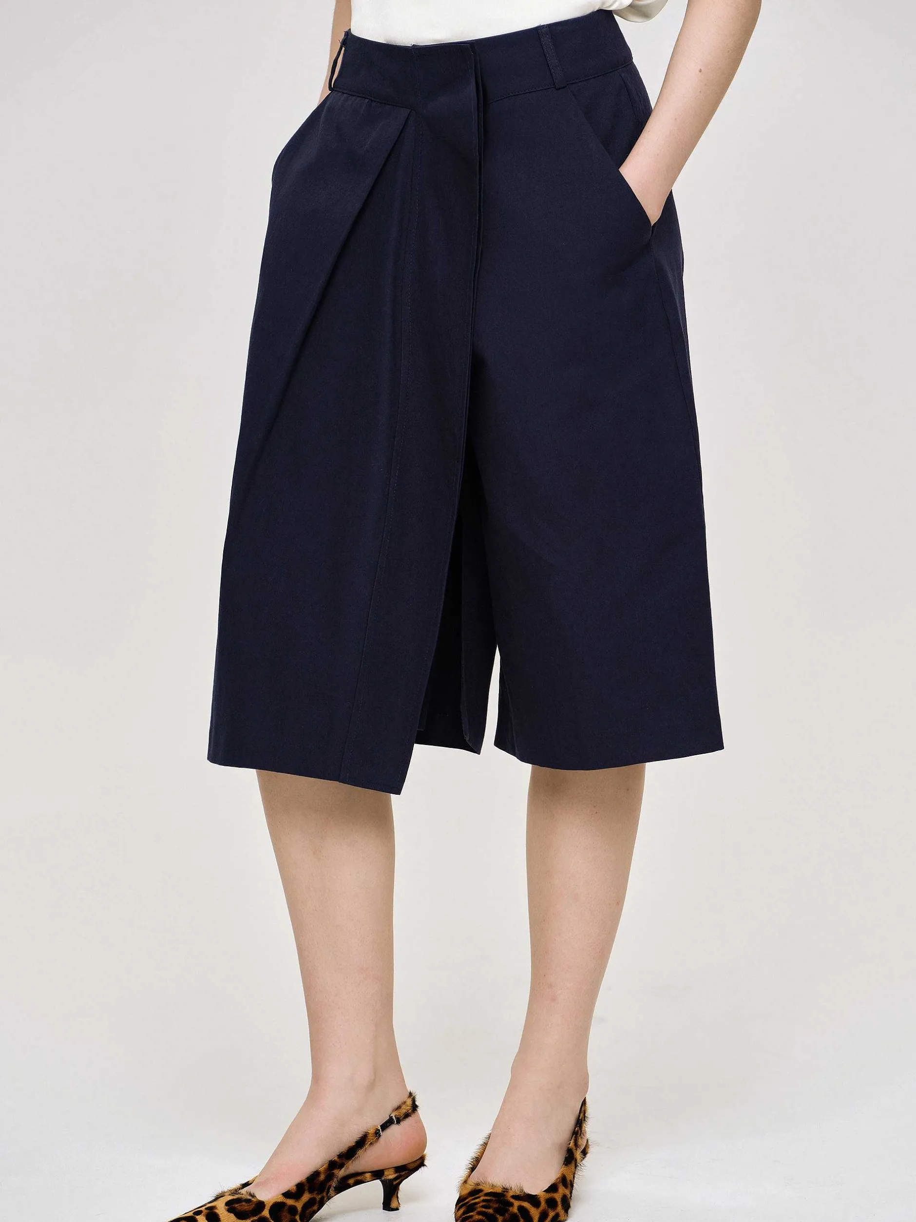 Frauen Source Unknown Unterteile<Wickelshorts Aus Baumwolle, Marineblau