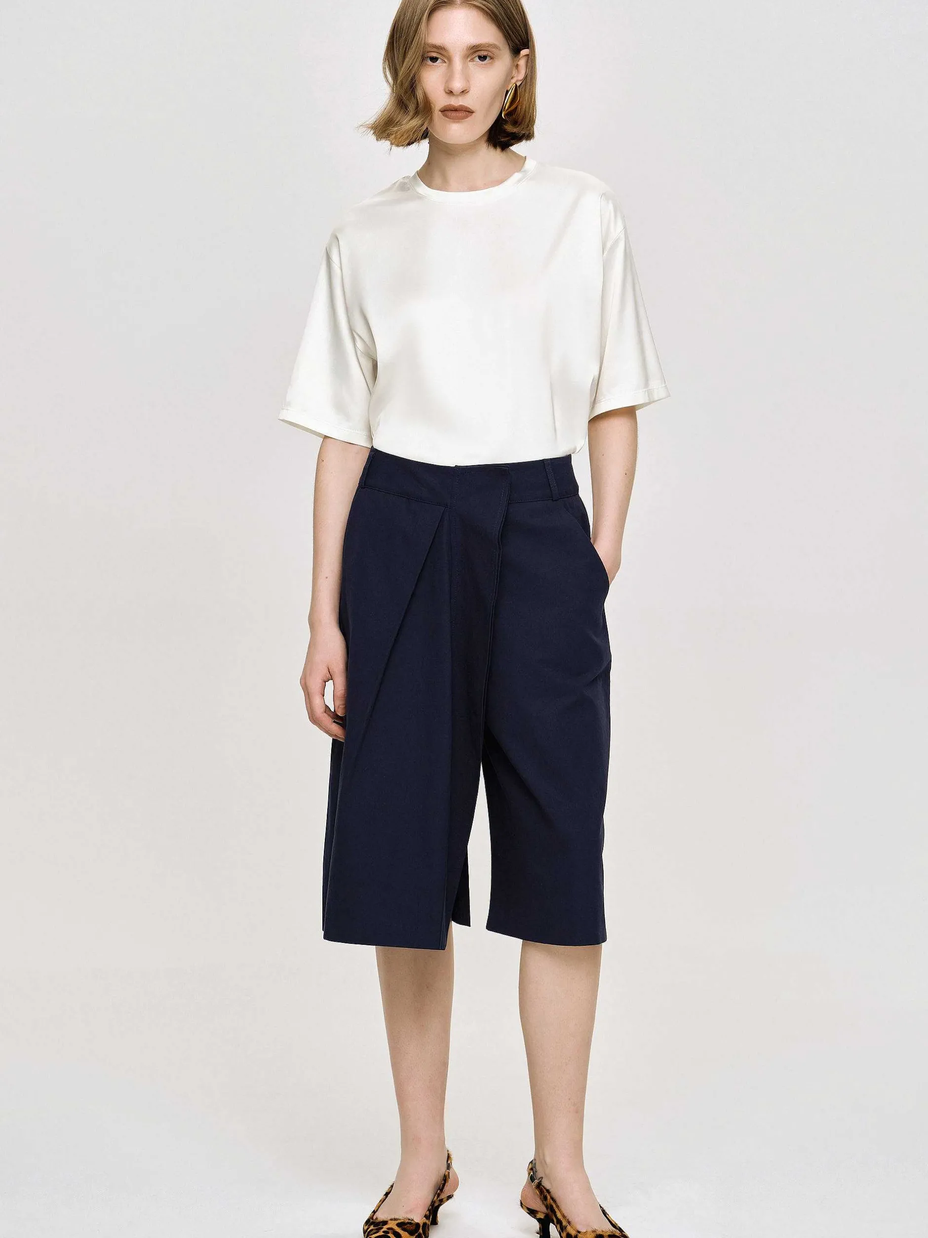 Frauen Source Unknown Unterteile<Wickelshorts Aus Baumwolle, Marineblau