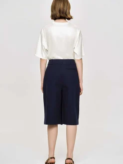 Frauen Source Unknown Unterteile<Wickelshorts Aus Baumwolle, Marineblau