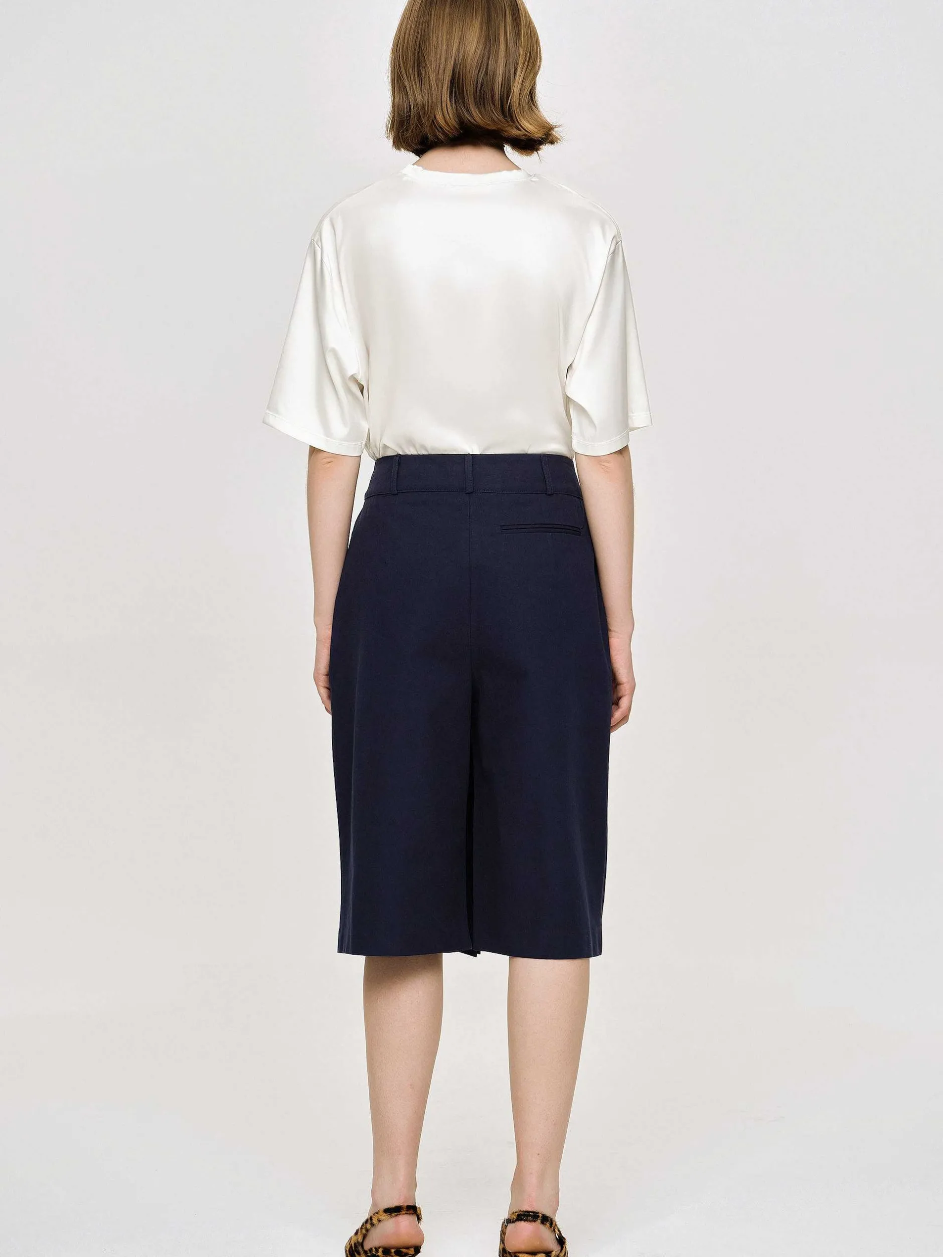 Frauen Source Unknown Unterteile<Wickelshorts Aus Baumwolle, Marineblau