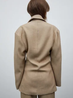 Frauen Source Unknown Kleidung<Zweireihiger Blazer Mit Taillenbund Von Nangy,