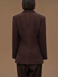 Frauen Source Unknown Kleidung<Zweireihiger Blazer Mit Taillenbund Von Nangy,