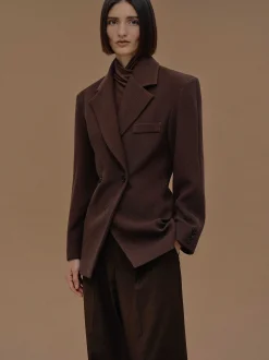 Frauen Source Unknown Kleidung<Zweireihiger Blazer Mit Taillenbund Von Nangy,