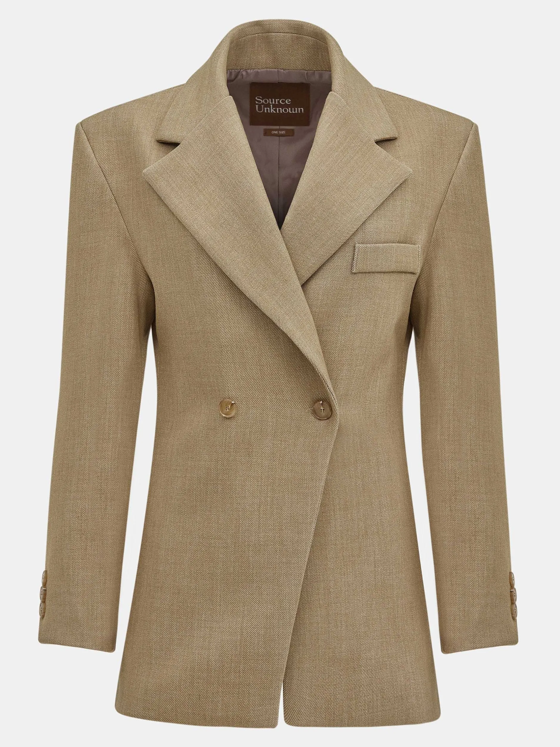 Frauen Source Unknown Oberbekleidung<Zweireihiger Blazer Mit Taillenbund Von Nangy,