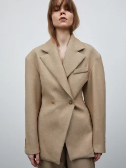 Frauen Source Unknown Oberbekleidung<Zweireihiger Blazer Mit Taillenbund Von Nangy,