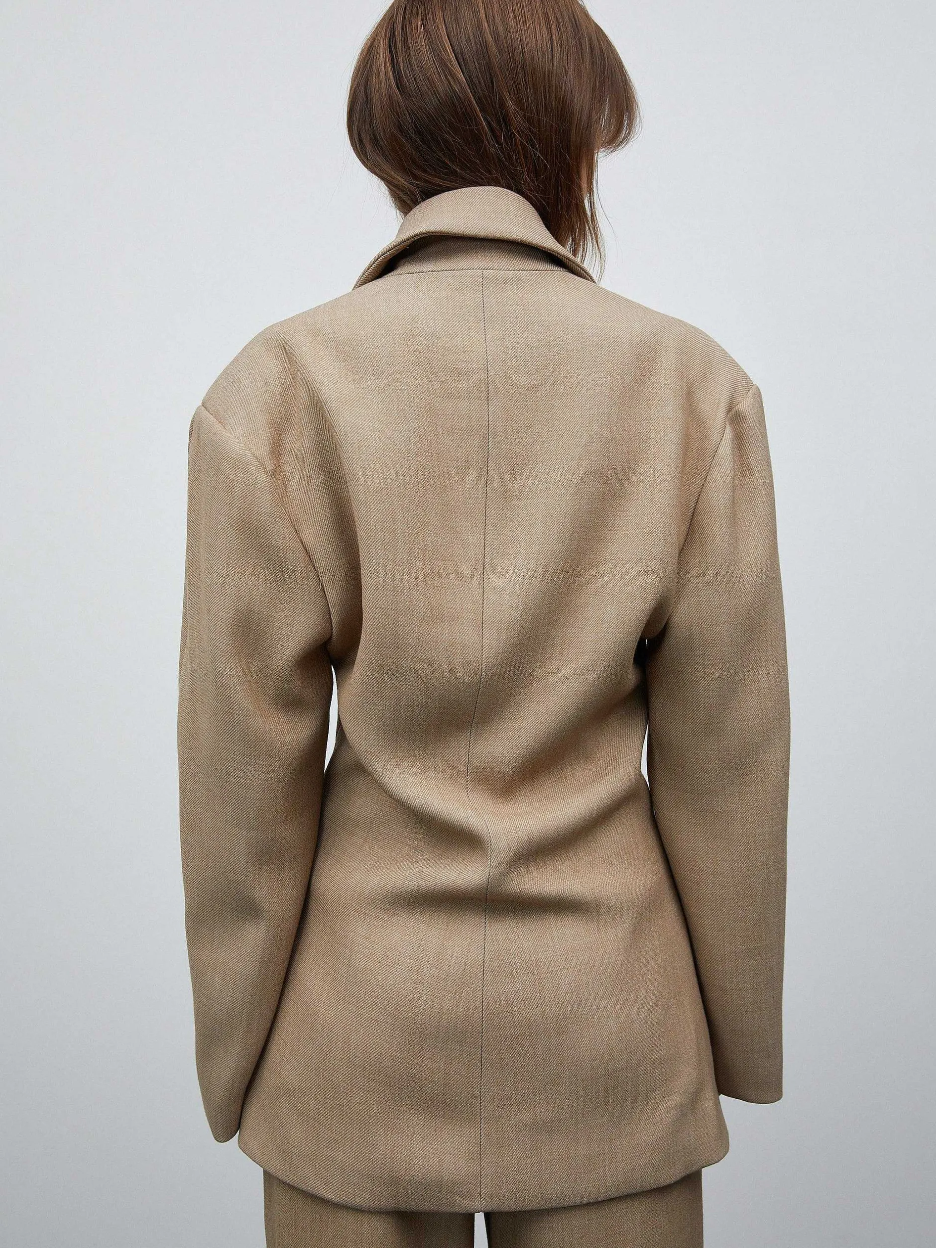 Frauen Source Unknown Oberbekleidung<Zweireihiger Blazer Mit Taillenbund Von Nangy,