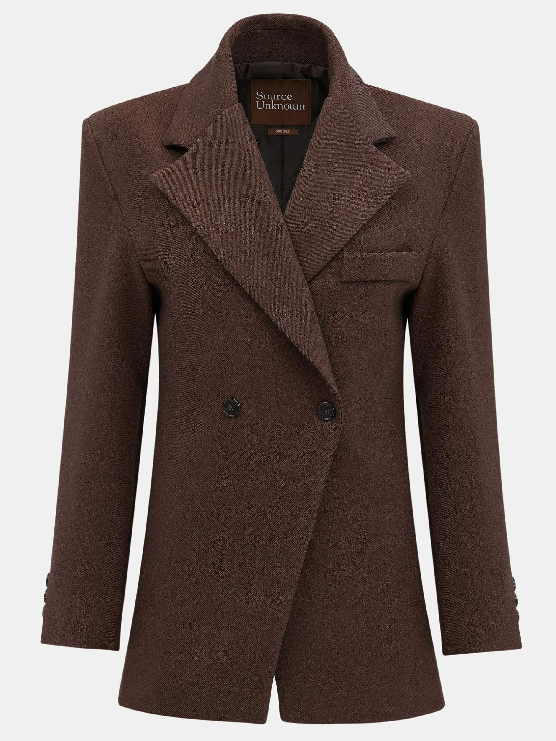 Frauen Source Unknown Oberbekleidung<Zweireihiger Blazer Mit Taillenbund Von Nangy,